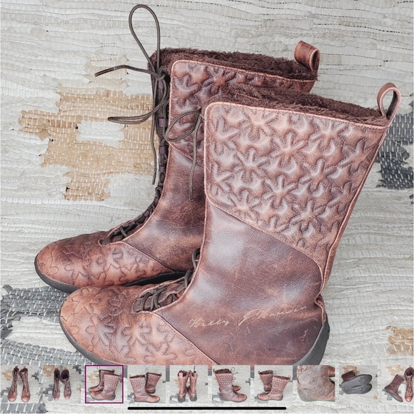 Helly Hansen Freyja Leather Quilted Faux Fur Lace Up Winter Snow Boots 7.5 - Picture 8 of 9